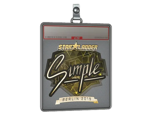 Sticker Slab | s1mple (Gold) | Berlin 2019