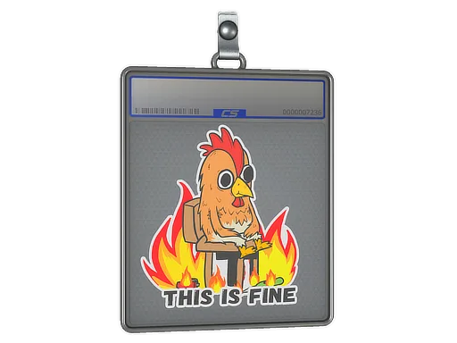 Sticker Slab | This Is Fine (Chicken)